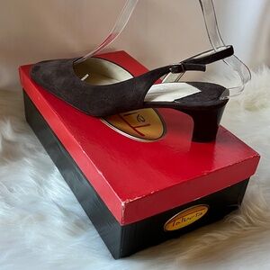 NEW -Talbots - Payton Brown Suede Slingback Pumps